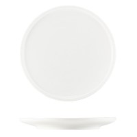 White Porcelain Flat Rim Plate
